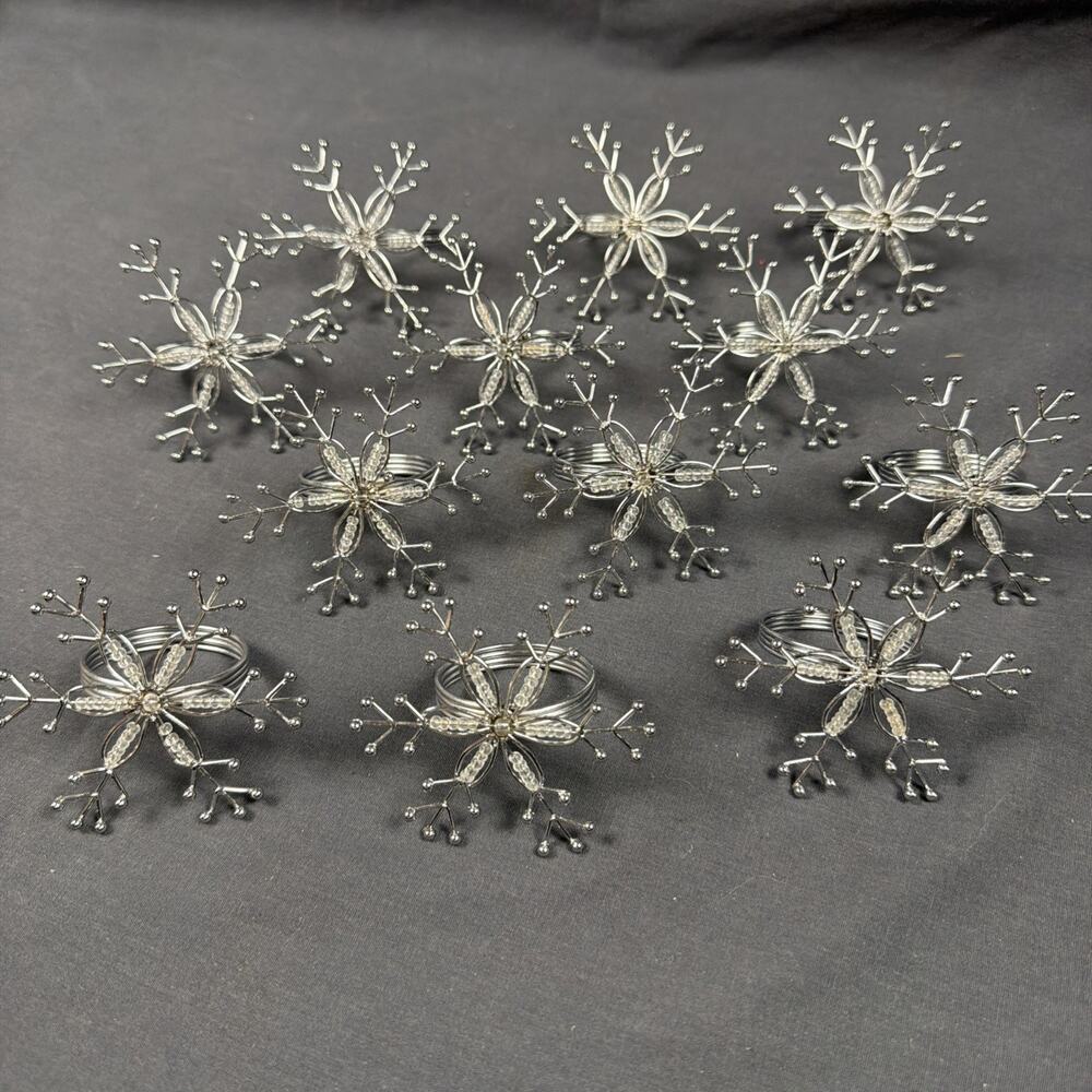 Pier 1 Imports Snowflake Napkin Holders Set Of 12